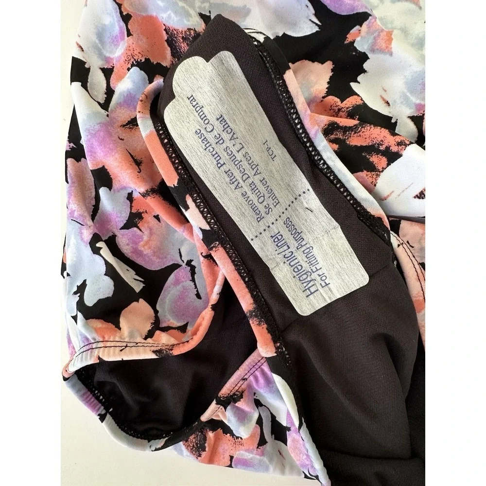 Time and TRU one piece floral print swimsuit sz L - Picture 5 of 7